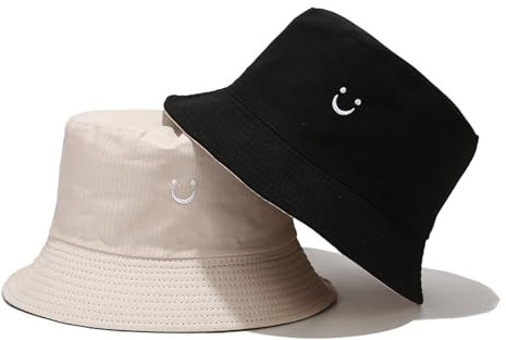 MAZELIKEHOOD Fischerhut Herren Damen Bucket Hat Double-Side Verschiedene Print Baumwolle Sonnenhut Reversibel Reversibel Freizeithut