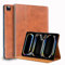 Gexmil Lerder Hülle für iPad Pro 11 2024 Zoll M4 2024 mit Einstellbarer Ständer,Protective Stoßfest Echt Leder Smart Folio Cover Automatischer Schlaf/Aufwachen rutschfest, Braun