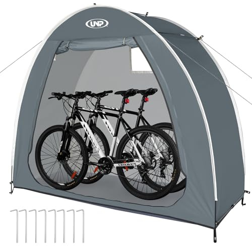 UNP Fahrradaufbewahrungszelt, tragbares Outdoor-Fahrradaufbewahrungszelt | 210D Oxford dickem PU4000 wasserdicht für 1/2/3/4 Fahrräder, Fahrradabdeckungen, Aufbewahrungszelt für Fahrräder