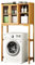 Suixtil Portalavatrice da Bagno in bambù con Due vani portaoggetti. Mensola da Bagno con Mobile sopra Il lavandino. Risparmia Spazio for Lavatrice e Armadio. Legno/Marrone.(A)