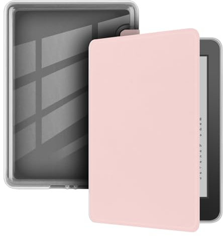 Case for 6 Kindle Paperwhite (10th Generation-2018 Release), Ultra Clear Soft Flexible Transparent TPU Back Cover with Auto Sleep/Wake for Kindle Paperwhite (MODEL NO. PQ94WIF), Pink
