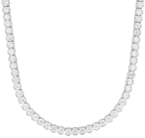 JOOP! Collier 925 Sterling Silber Damen Halsschmuck, mit Zirkonia synth., 42+3 cm, Weiß, Kommt in Schmuck Geschenk Box, 2038911