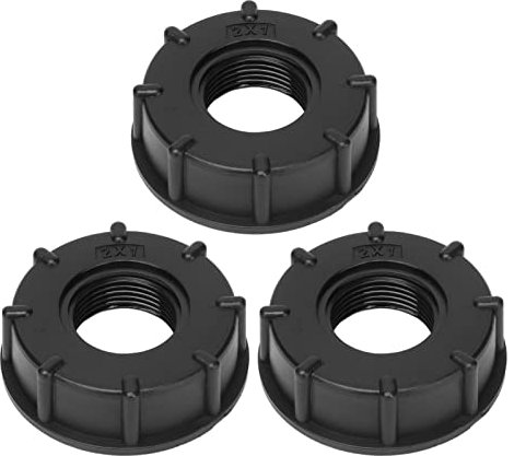 IBC-Tank-Ablaufadapter, Passend für IBC-Tank-Anschluss, 3-teiliges Grobgewinde-Schlauchadapter-Set, 60 Mm Innendurchmesser, Auslaufsicher (G1)
