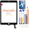 Für iPad Air 2 A1566 A1567 Touchscreen, Touchscreen für iPad Air2 9.7 Zoll Touch Display Glas mit Reparaturset, kein LCD Display (Schwarz)