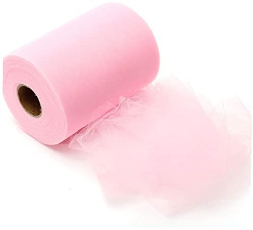SEWOART Rouleau De Tulle Rose 6 X 100yd Pour Centres De Table De Mariage Tissu Filet Pour Décorations De Fête