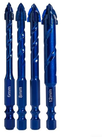 4 Stück Mauerwerk Beton Spiralbohrer Exzenter für Glas Fliesen Holzschneider Spiralbohrer Set für Beton Verbesserte Leistung