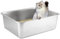 XXL Cat Litter Tray 50 * 35 * 15CM(19.5 L x 13.5 W x 6 H) Litter Tray Litter Box Large Cat Litter Trays for Cats Rabbits, Never Absorbs Odors, Rustproof, Non Stick Smooth Surface