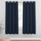 PONY DANCE Navy Blackout Curtains for Bedroom - Eyelet Thermal Insulated Room Darkening Curtains, Width 55 x Depth 69, Navy Blue, Energy Saving Drapes for Living Room, Set of 2