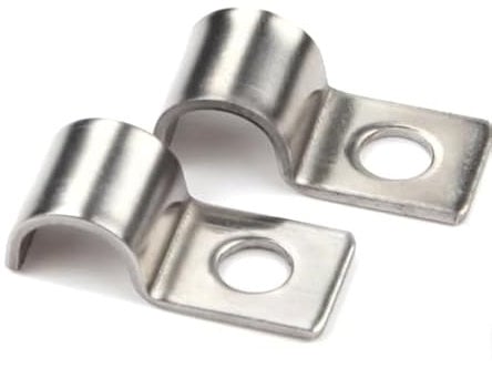 30 Pezzi Morsetto per Tubi, Con 30 Viti in Acciaio Inox 304 Spessorato Ferma Cavi Elettrici Fermacavi Muro Foro Singolo a U Morsetti Tubi Per il Fissaggio di Cavi Fili e Tubi(6mm)