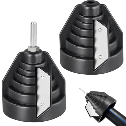 TTYSHIP® 2 Stück Kunststoffrohr-Fasenwerkzeug, Rohrentgrater für 20-63mm Kunststoffrohre, Entgratungswerkzeug Rohr für PVC, PP, PE Rohre