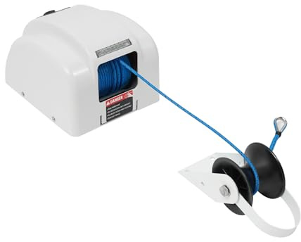 Dokiiovo 12V Elektrische Boots-Ankerwinde, Elektrische Ankerwinde mit Fernbedienung, 20kg / 45lbs Belastbarkeit, Hochleistungsmotor, für Schnellbooten, Fischerbooten (45LBS)