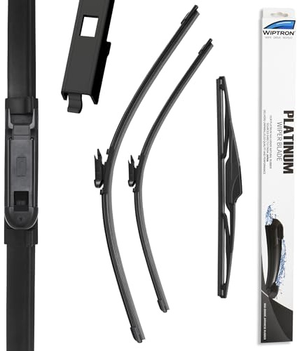 Wiptron Platinum Wiper Blade Set Fits: VAUXHALL ZAFIRA Jul 2005 to Dec 2015 | Durable, Aerodynamic Front & Rear Wiper Blades with Consistent All-Climate Efficiency
