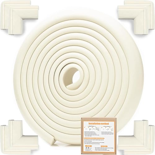 Dekukar Kind Möbel Stoßfänger Baby Proofing (Große 4.4M Rand 8 Eckschutz), Schwerlast Soft NBR Kantenschutz Schaumstoff, Tischkantenschutz Ecken für Schublade (Vorgeklebt, Baby Kopfschutz)