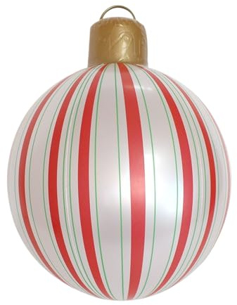 Ahuuen Weihnachtskugeln Für Draußen,Garten Aufblasball Schmuck | Große PVC Weihnachtsdekoration Für Winter Outdoor Garten Vorgarten Weihnachtsfest Festtagsdekoration