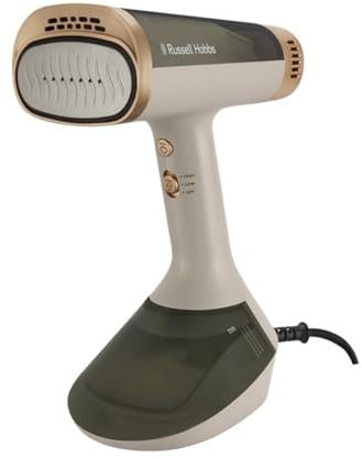 Russell Hobbs Ferro da Stiro Verticale Steam Genie VacuSteam, 1500W | Emissione 24 g/min, Tre Impostazioni con Aspirazione, Serbatoio 200 ml, Pronto in 45 Secondi, Piastra in Ceramica