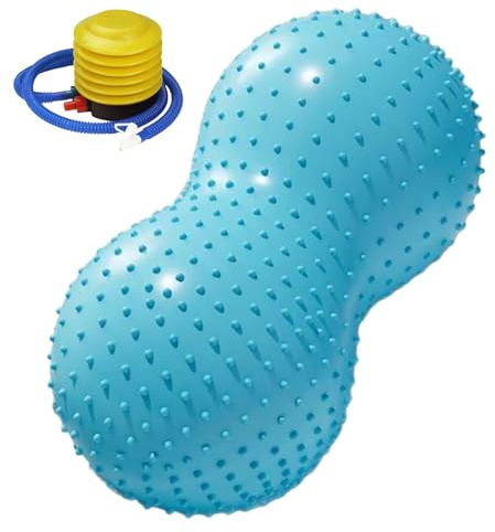 Masoog Ballon de Yoga,Outil d'Équilibre en Forme de Cacahuète,Avec Pompe À Air Ballon De Gym | Pour Fitness à Domicile, Bureau, Exercice Physique et Femmes