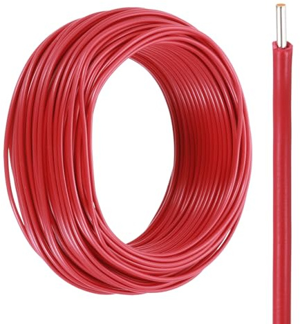 QUARKZMAN Cable UL1007 De Núcleo Sólido Calibre 16 100FT 300V 16 AWG Rojo | Cable Eléctrico De Cobre Estañado PVC 80 Grados Alta Temperatura, Para Instalaciones Fijas Electrodomésticos