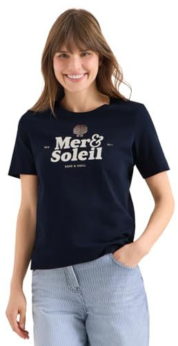 Damen T-Shirt mit Rundhals und Wording