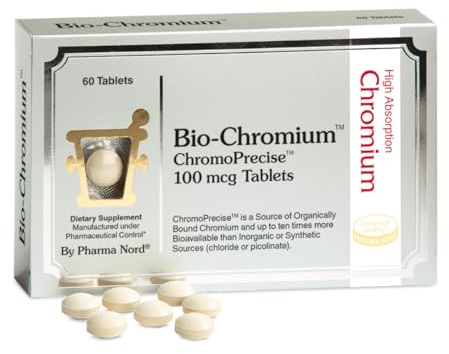 Pharma Nord Bio-Chromium – Metabolism & Craving Support, Patented Formula for 10x Higher Absorption Organic Chromium Supplement, Non-GMO, Gluten-Free, 60 Tablets