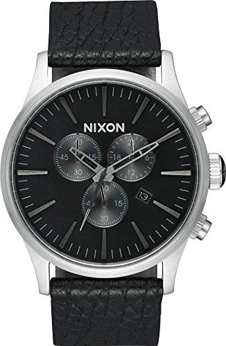 Nixon HerrenArmbanduhr Chronograph Quarz Leder A405-2788-00