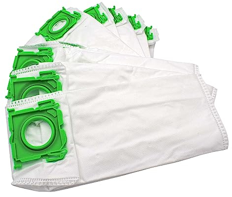 vhbw 10x Staubsaugerbeutel kompatibel mit Sebo Airbelt K1, K1 ECO 1200, K1 ECO 700, K1 Family, K1 Hunter, K1 Komfort Staubsauger - Mikrovlies, Weiß
