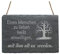 Wetterfeste Schiefertafel « ZUSAMMEN ALT WERDEN » mit Motiv BAUM - Schild Türschild Dekoschild - Geschenk Valentinstag Verlobung Hochzeit Spruch Liebe