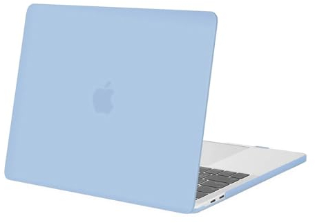 MOSISO Hülle Case Kompatibel mit MacBook Pro 13 Zoll 2025 2024 2023 2022-2016 M2 M1 A2338 A2289 A2251 A2159 A1989 A1706 A1708 mit/ohne Touch Bar,Plastik Hartschale Schutzhülle Cover, Air Blau