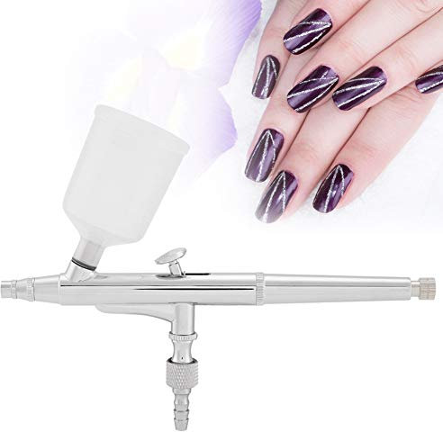 Raguso Dual Action Airbrush Kit Needle Large Capacity Cup Spray Gun Paint Art Set Tool for Art Drawing Cake Decorating Model Coloring Tattoo Nail Design(0 5mm)