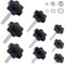 Swpeet 135Pcs M4 M6 M8 Hex geformt Außengewinde Metall Klemmen Hand Stern Knöpfe mit 304 Edelstahl Sechskantmuttern und Unterlegscheiben Sortiment Kit