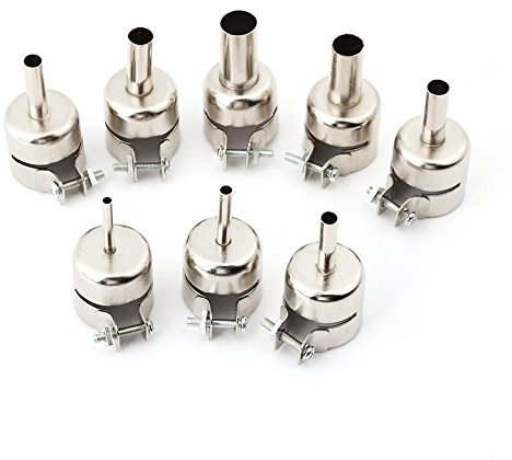 8 Stück/Set Heißluftpistolen-Düsen-Kit aus Edelstahl für die Reparatur von Heißluft-Lötstationen, kompatibel mit Düsen in den Größen 3/4/5/6/7/8/10/12 mm