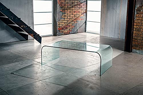 IMAGO FACTORY Grace | Table en Verre - Table Basse Transparente, Table de Salon Basse, Meubles de Salon en Verre, Design Moderne, Made in Italy, 120cm x 12mm