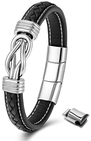 UNIQAL | Unendlichkeit Leder Armband ETERNAL Infinity Bracelet | Geschenk box | Magnetverschluss