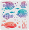 FINGERINSPIRE Tropical Fish Schablone 30x30cm Fisch Schablonen zum Malen Wiederverwendbare Meerestier Schablone Meerestiere Schablone zum Malen auf Holz Fliesen Papier Stoff Boden Wand