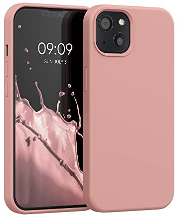 kwmobile Handyhülle für iPhone 13 Hülle, für iPhone 13 Case - Hülle Silikon - kabelloses Laden - Vintage Pink
