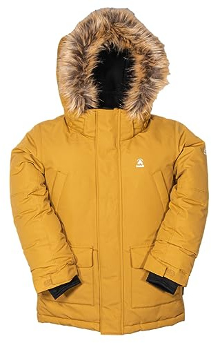 Kamik Aden Parka mit Pelzkragen Mädchen gelb