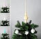 JACK Christbaumspitze Spitze Glas 28cm Eislack Glanz Matt Baumspitze Mundgeblasen Box, Farbe:Gold