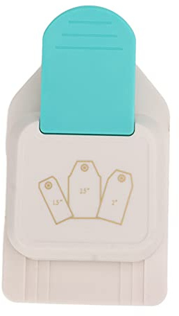 Bastelpapieranhänger Stanzer 3-in-1 Verschiedene Größen Geschenkanhängerschneider Jakobsmuschel Etikettenstanzer für DIY Projekte, Scrapbooking, Kartenherstellung, Banner, Wimpelketten Dekor(EIN)