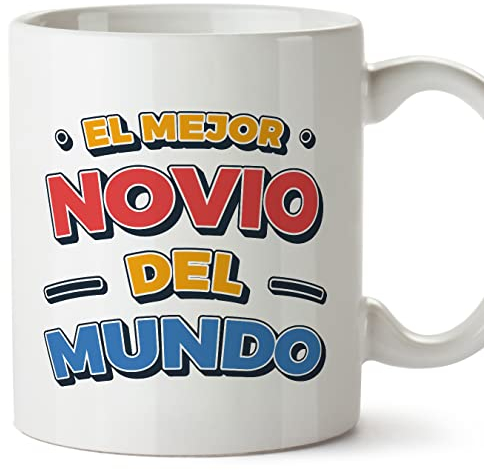 MUGFFINS Tazas para NOVIO - En Español - Mejor del Mundo! - 11 oz / 330 ml - Regalo original y divertido