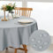 DWCN Silver grau Tischdecke Rund 150cm,Fleckschutz Abwaschbar Tischwäsche Wasserdicht Tischtuch für Esszimmer,Garten,Party,Hochzeiten oder Haushal