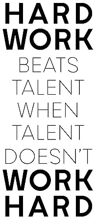 Artery8 Gym Motivation Hard Work Beats Talent Inspirational Exercise Wall Art Large Wall Art Poster Print Thick Paper 18X24 Inch