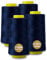 NäHgarn Overlockgarn 100% Polyester Marineblau NäHgarn Set FüR NäHgarn Faden Garn NäHmaschine 4 NäHgarn Zwirn ReißFest NäHmaschinengarn Thread NäHfaden Overlock Garn 40/2 Je 2745 M, Insgesamt 11000m