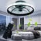 MUMENG Ceiling Fan with Light 18.89in Acrylic Fan Light with 7 Blades, 6-Speed Flush Mount Ceiling Fan Lighting with Remote Control, Dimmable Fan Lights for Bedroom, Children's Room, Living Room
