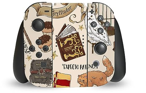 Head Case Designs Offizielle Harry Potter Hogwarts Muster Grafiken Vinyl Haut Gaming Aufkleber Abziehbild Abdeckung kompatibel mit Nintendo Switch Joy-Con Controller