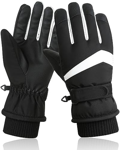 JTSONN Guanti Invernali Uomo Donna, Guanti Touch Screen Invernali Guanti Termici Sportivi Guanti Sci Caldo Antiscivolo per Corsa, Ciclismo, Moto, Arrampicata, Sci e Altri Sport all'Aria Aperta