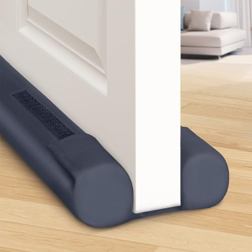 BlissTrends Tür-Zugluftstopper deckt Lücken bis zu 6 cm ab, Zugluftstopper für die Unterseite der Tür, schalldicht, winddicht, staubdicht, blockiert, Insektenschutz, Zugluftstopper unter der Tür, 76,2