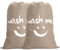 IHOMAGIC 2Pack Wäschesack Reise Schmutzwäsche 125L Wäschesammler Wäschetasche Wäschebeutel Groß Faltbarer Wäschekorb Aufbewahrungstasche Wäschebehälter Für Kleidung Steppdecken Kissen 66x96cm, Khaki
