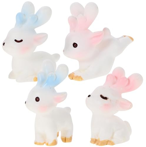 Toyvian 12 Stücke Rentier Figur Miniatur Deko Figuren Weihnachten Dekofigur Elch Mini Weihnachtsfiguren Klein Deko Hirsch Tortenfiguren DIY Winter Dekoration Bonsai Moos Ornamente Geschenke