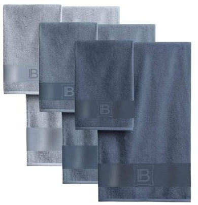 Laura Biagiotti, Set Asciugamani Bagno In Spugna 6 pezzi, 3 Asciugamani Viso + 3 Asciugamani Ospite, Ascuigamani Tinta Unita, Spugna 100% Cotone, in Scatola, Cleunice Rosa