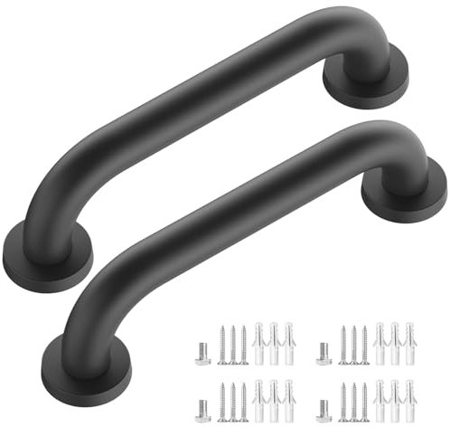 Treppengeländer Sicherheitsgriff Bar Eisen Outdoor Deckschiene Sicherheitsgriff Bar Geländer Geländer Deck Handlauf Rustikaler Rohrgriff Wandhalterung Edelstahl (12, 2)