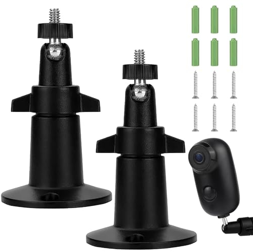 2 Stück Sicherheitskamera Halterung Verstellbare Kamera Wandhalterung 360 Degree Sicherheitskamera Wandhalterung Sicherheit Kamerahalter für Indoor Outdoor Kamera Halterung